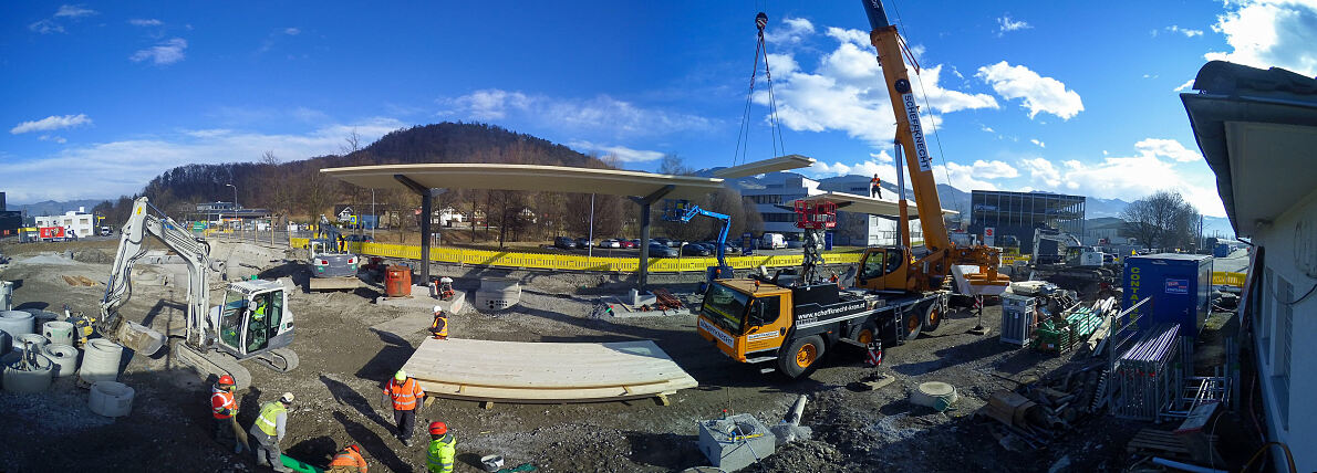 Arbeiten am Vorplatz Klaus