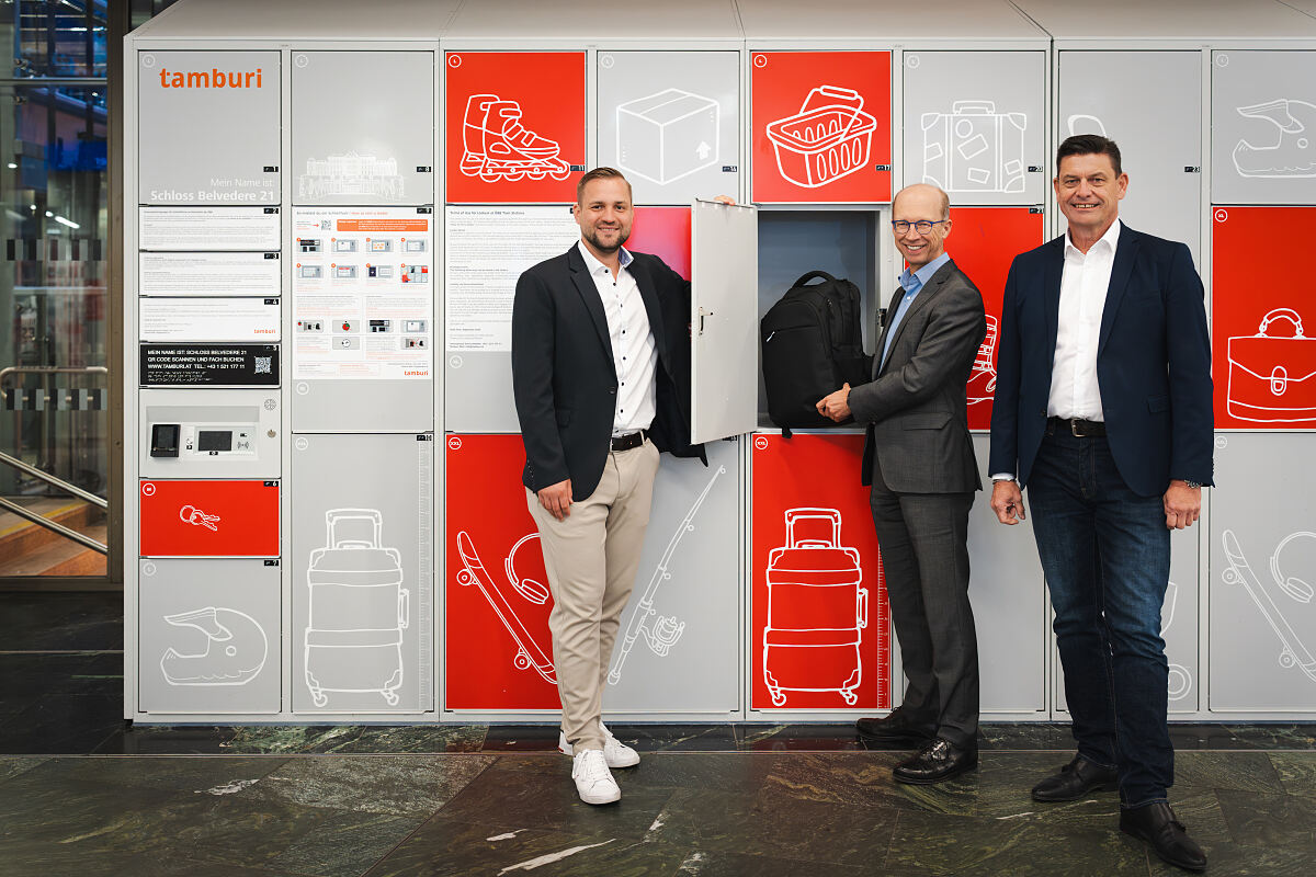 (v.l.n.r.) Dominic Allmann (CEO Tamburi), Paul Brandstätter (Tamburi) und Erich Pirkl (Geschäftsführer ÖBB-Immobilien GmbH)