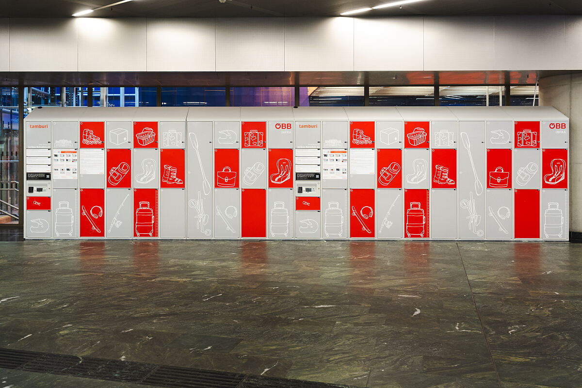 Neue Schließfächer am Wiener Hauptbahnhof