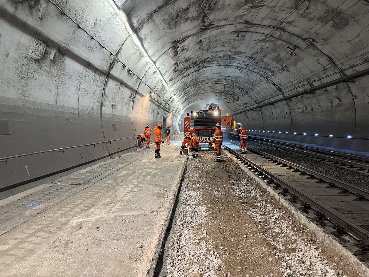 ÖBB rüsten die Tunnels der Unterinntaltrasse auf