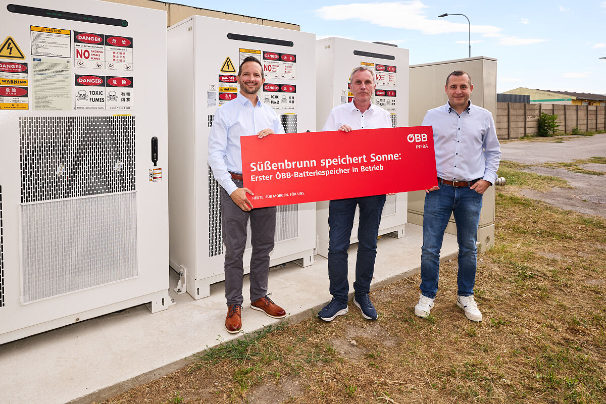 Erster ÖBB Batteriespeicher am Netz