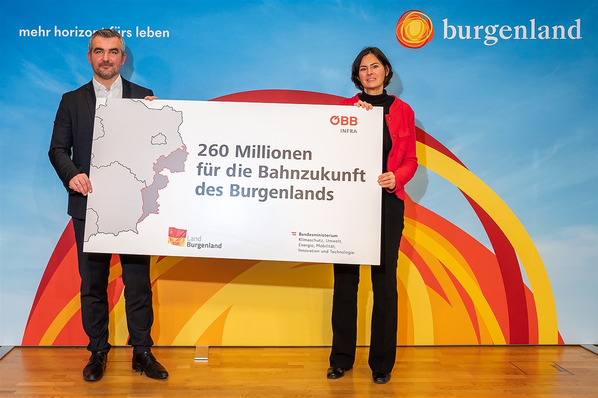Übereinkommen zum Bahnausbau im Burgenland_LR Dorner, ÖBB-VD Angelo © ÖBB, Michael Fritscher