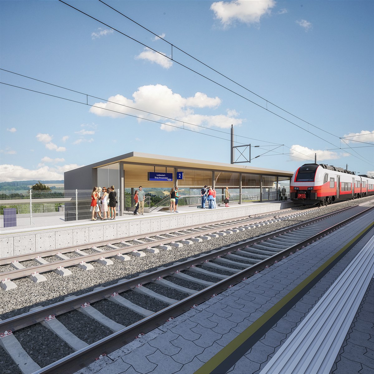 ÖBB_Bhf Leobendorf-Burg Kreuzenstein_Bahnsteigblick_©ÖBB-Reithofer Feuchtenhofer