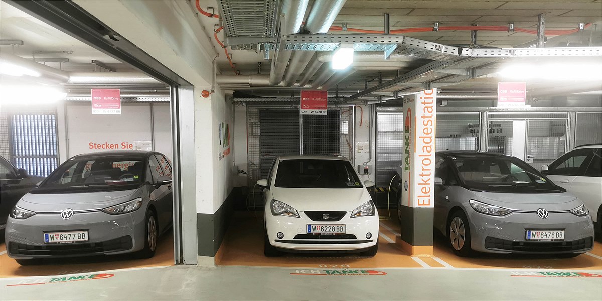 Rail&Drive-Standort Wien Gerhard-Bronner-Garage_E-Fahrzeuge_c_ÖBB-Roland Dafert