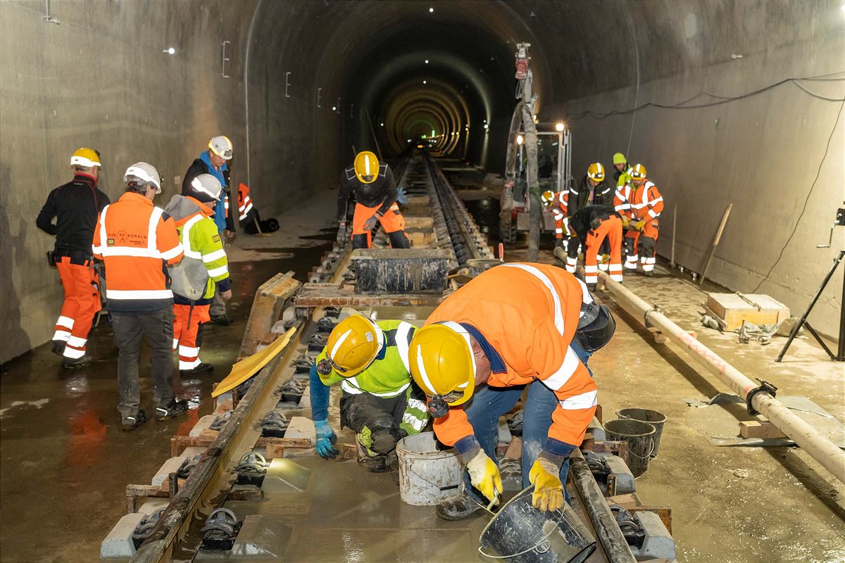 Gleistragplatten Koralmtunnel