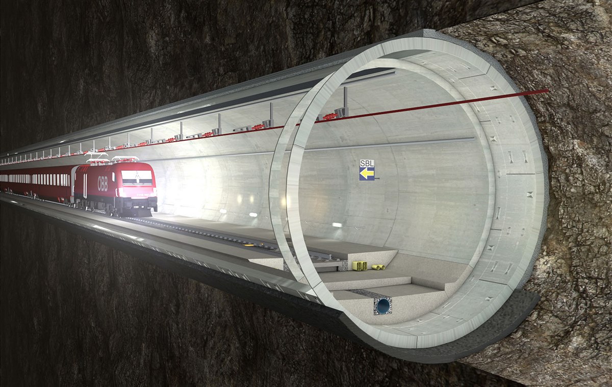 Koralmtunnel Seitenansicht
