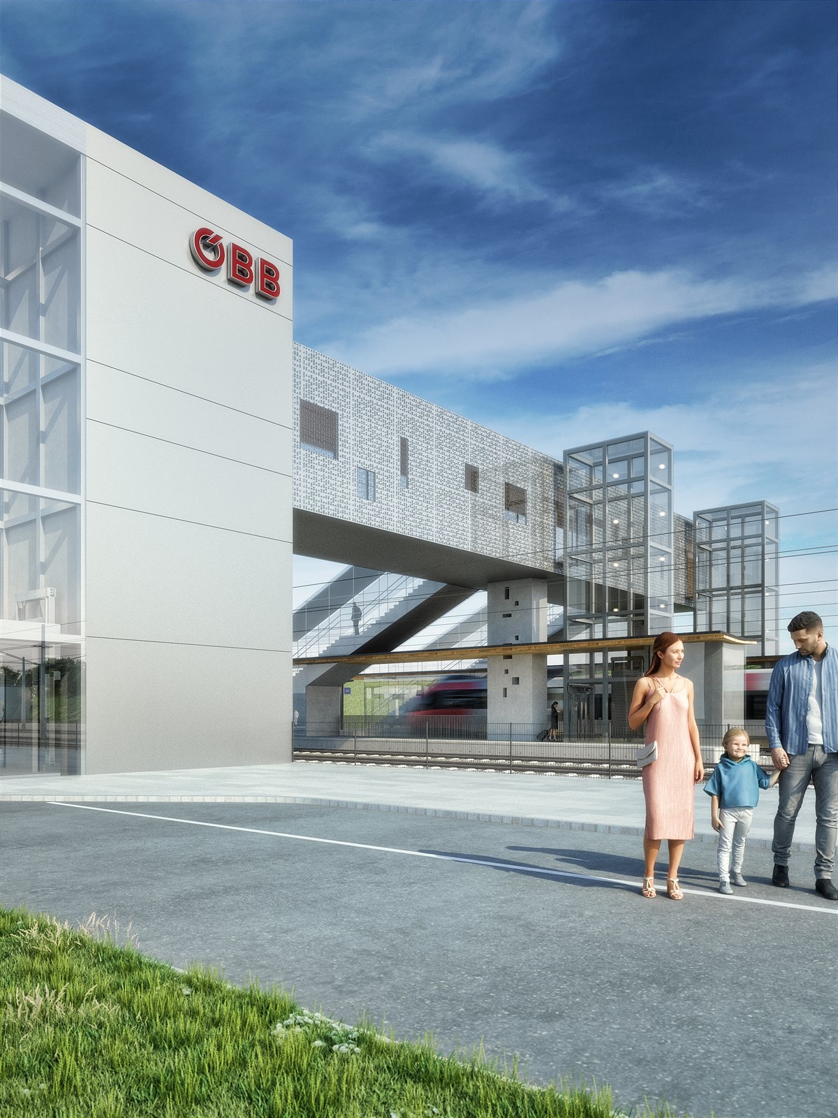 Visualisierung Bf Gramatneusiedl Blickrichtung Wien Tag_(C) ÖBB_zkpt ZT GmbH