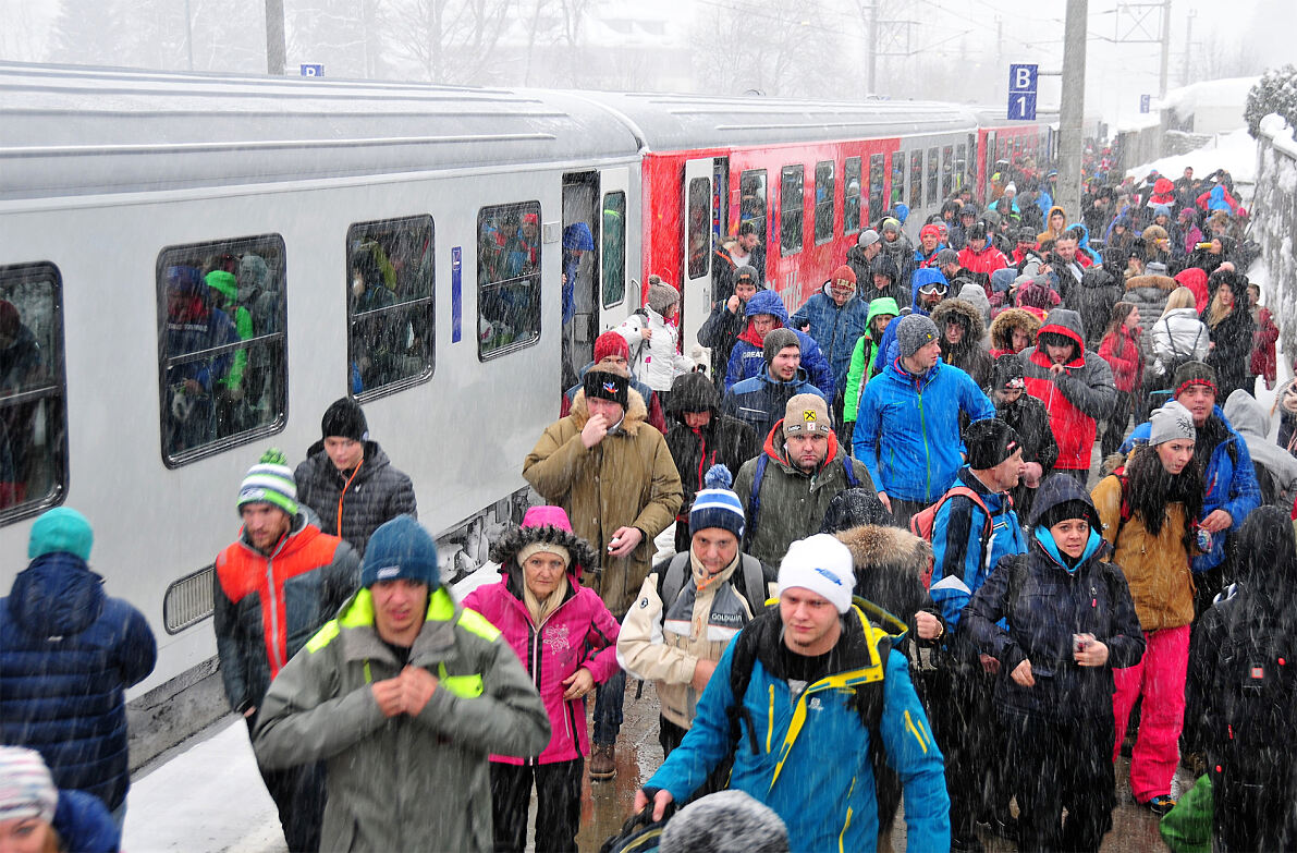 Die ÖBB sorgen für die Mobilität der Fans am Hahnenkammwochenende