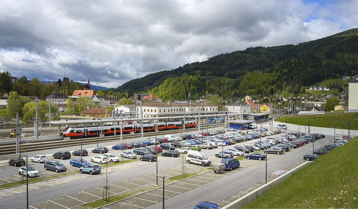Mürzzuschlag_Bahnhof_P+R © ÖBB, Ebner