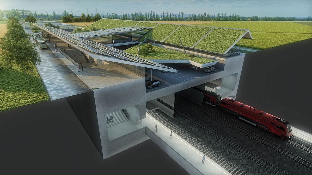 Visualisierung Bahnhof Enzersdorf a. d. Fischa