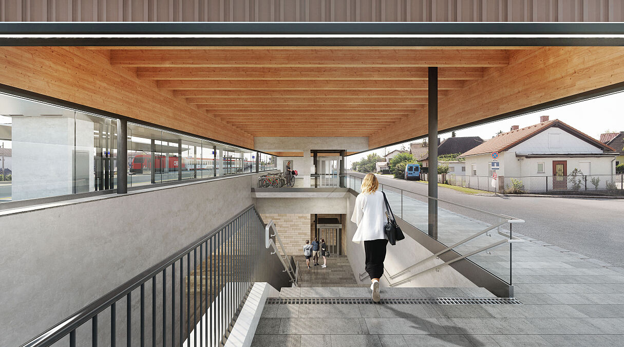 Vorplatz am Bf Himberg_Visualisierung
