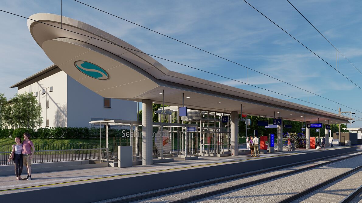 S-Bahn Station im Süden von Seekirchen