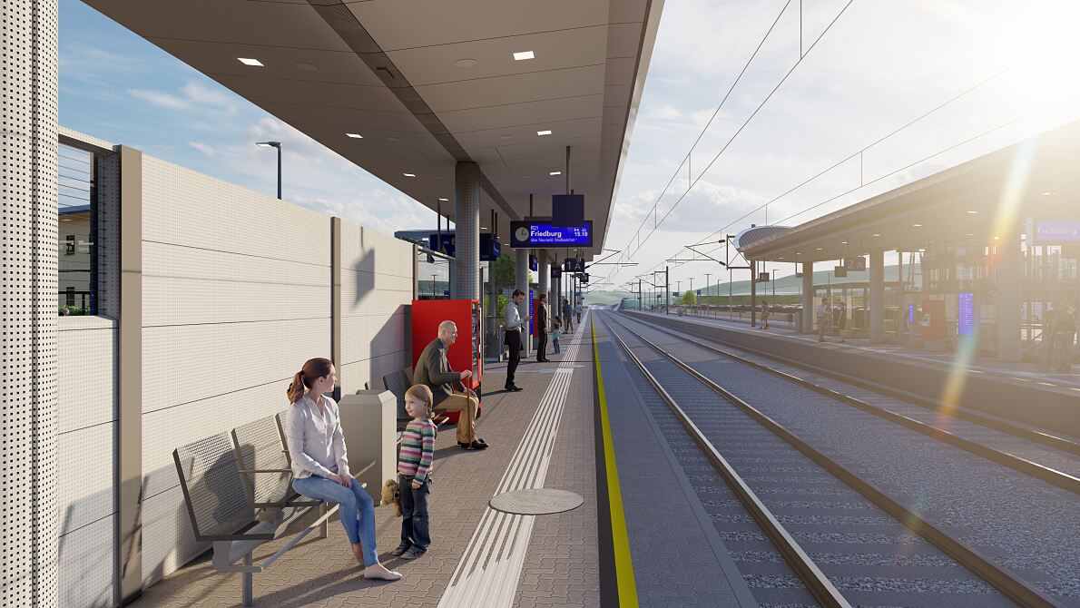 S-Bahn Station im Süden von Seekirchen