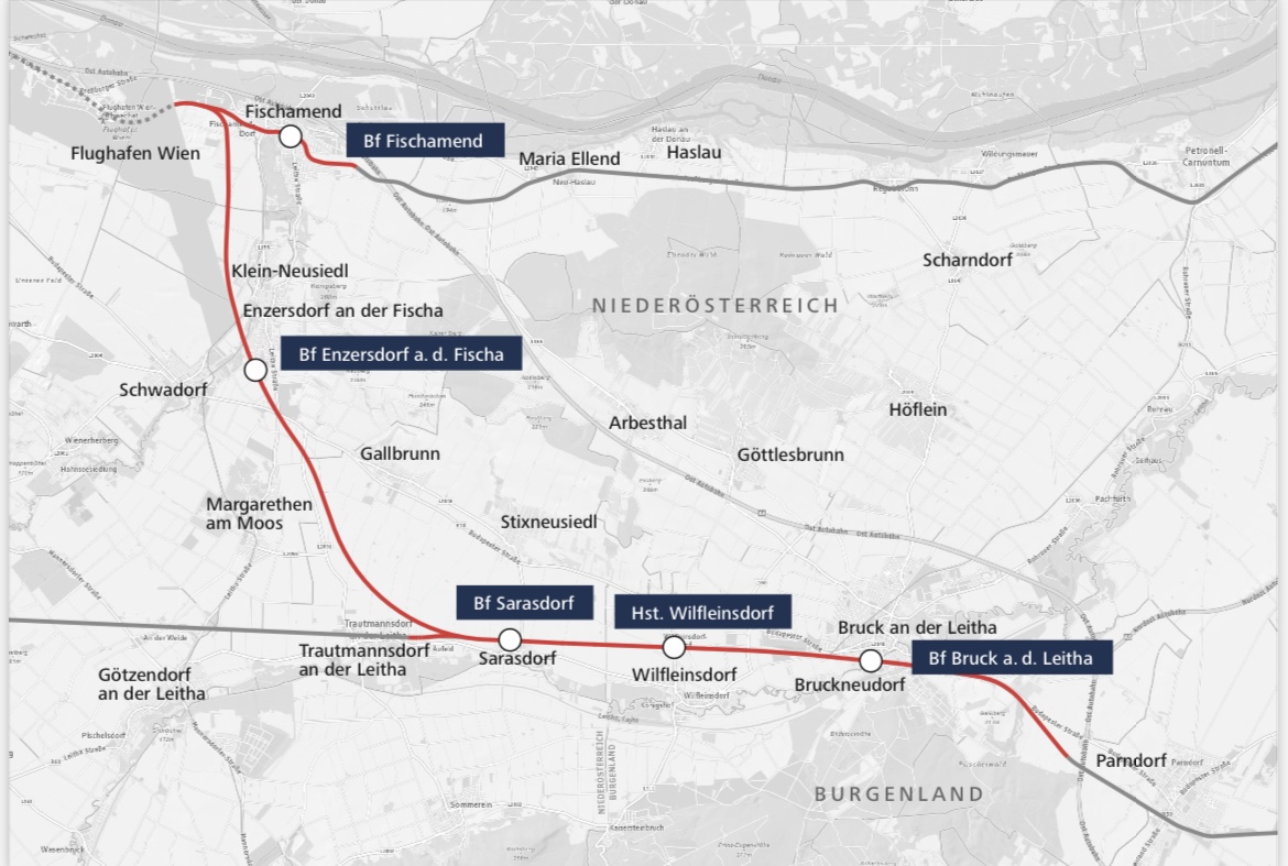 Streckengrafik Flughafenspange
