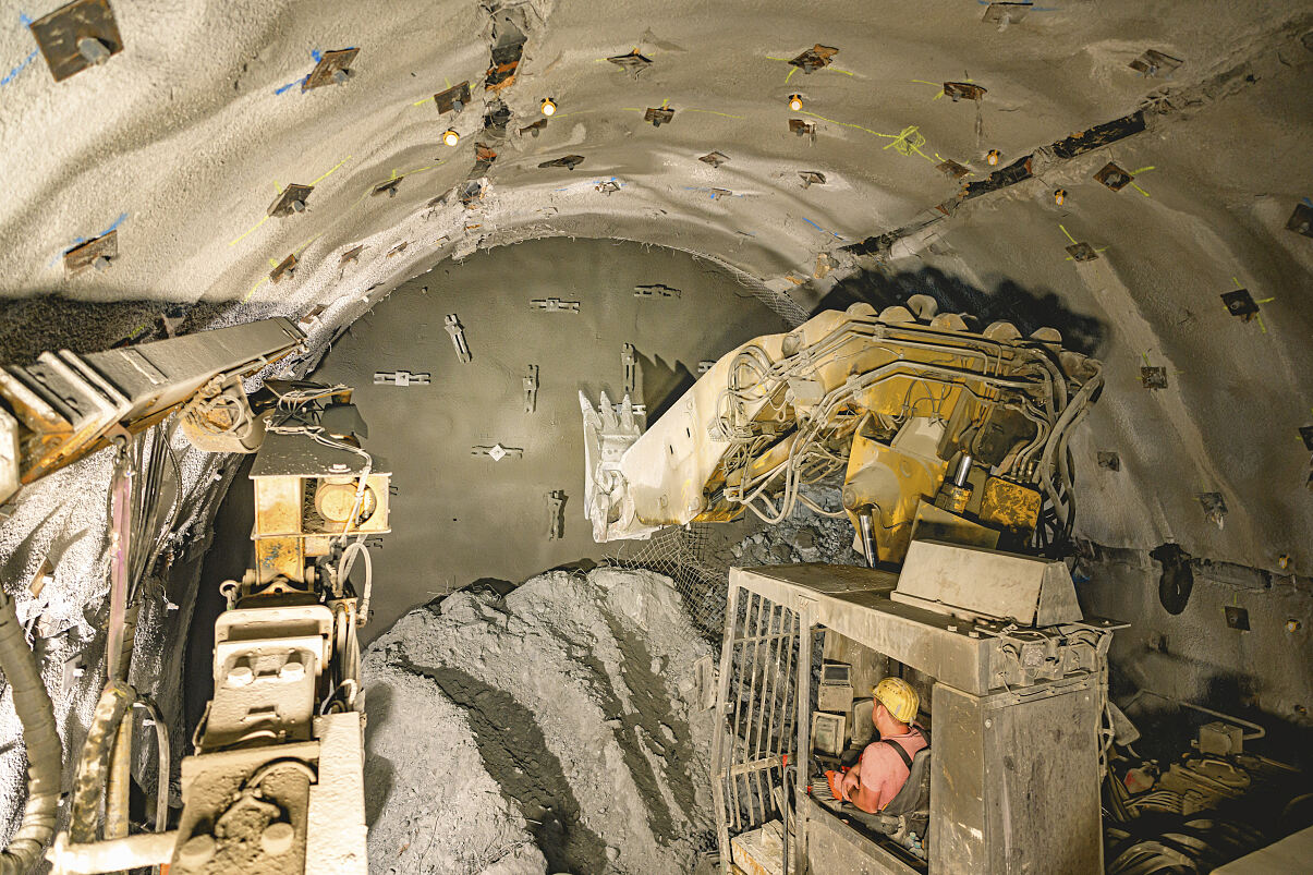 Semmering-Basistunnel_knapp vor Durchschlag 1. Tunnelröhre