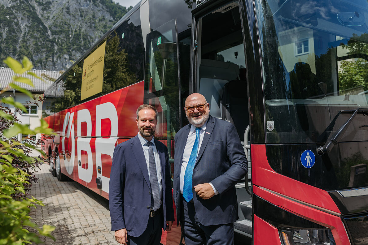 Landeshauptfrau-Stellvertreter Stefan Schnöll mit ÖBB-Holding AG CEO Andreas Matthä