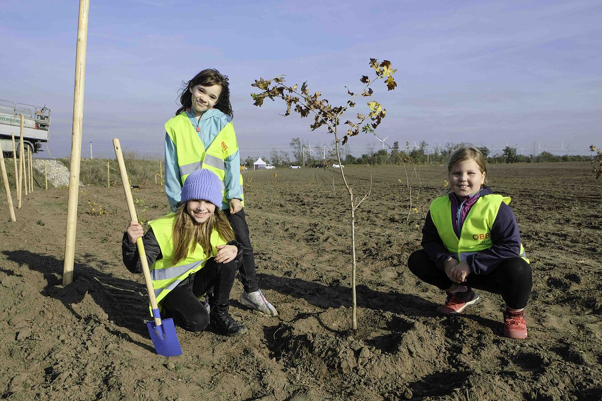Nordbahn_Bepflanzungsaktion mit VS Deutsch-Wagram