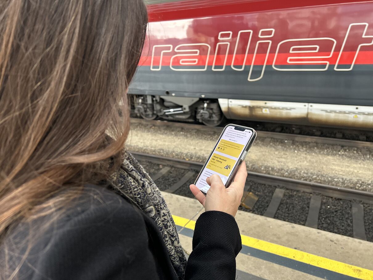 Die neue Verkehrsmeldungsseite liefert Informationen in Echtzeit © ÖBB