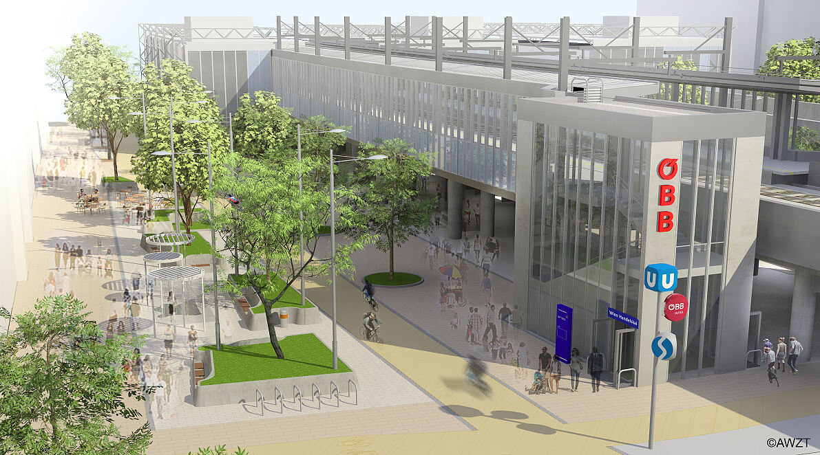 Der neugestaltete Maria-Restituta-Platz